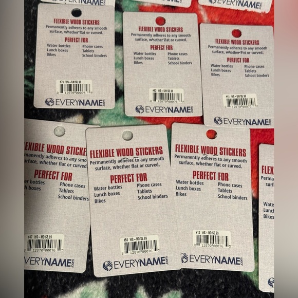 Lot of 14 stickers in total Flexible Wood Stickers Adheres To Flat Or Curved - Picture 6 of 6